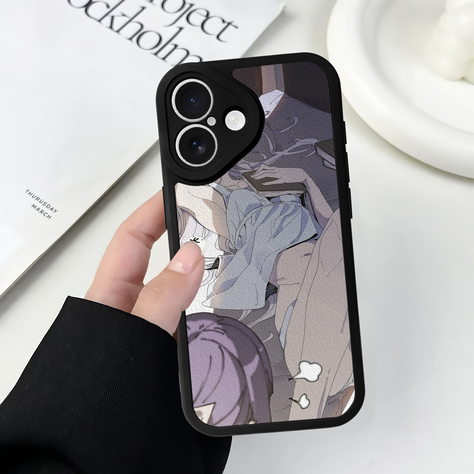 （画像用） 葬送のフリーレン Frieren 【iPhone 16シリーズ対応】シリコンスマホケース（レザー調） 材質：シリコン